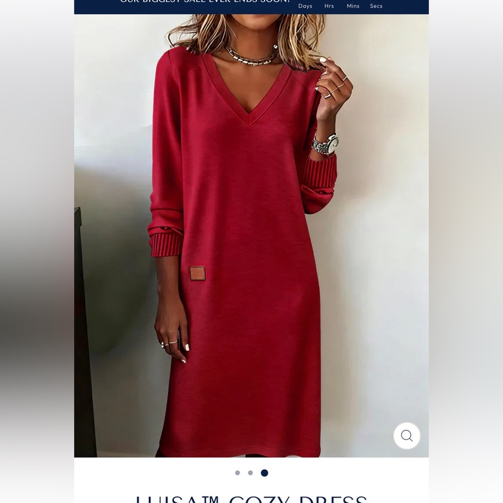 Red Long Sleeve Dress